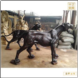景觀金錢(qián)豹銅雕塑